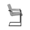 LABEL51 Eetkamerstoel Milo - Zinc - Synthetisch - Black Frame - Afbeelding 4