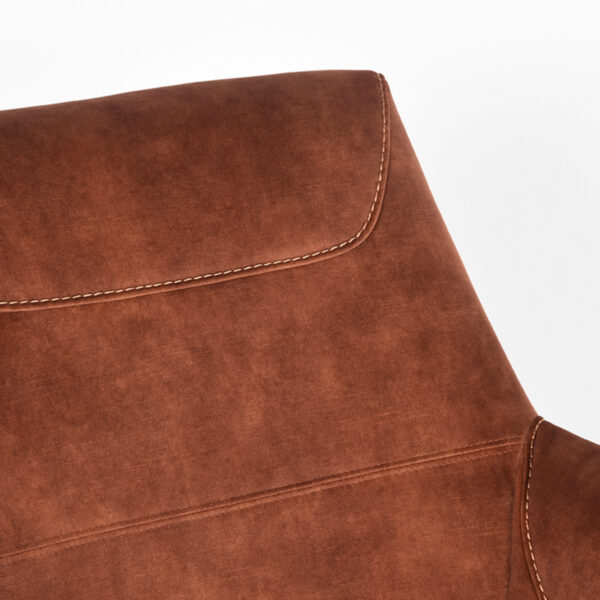 LABEL51 Fauteuil Toby - Rust - Velours - One Size - Afbeelding 6