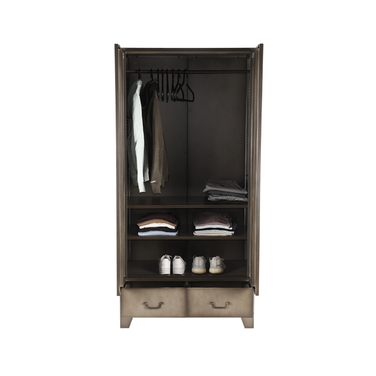 LABEL51 Bergkast Fence - Grijs - Metaal - 2-Deurs - Afbeelding 4