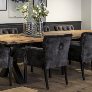 Live Edge Eettafel X-Poot