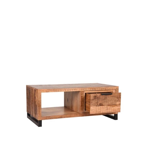 LABEL51 Salontafel Glasgow - Rough - Mangohout - 110 cm - Afbeelding 3