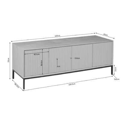 TV meubel Madison Walnut - Afbeelding 2