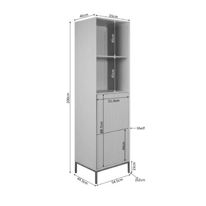 Boekenkast Madison Walnut - Afbeelding 2